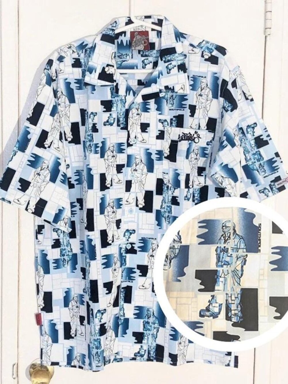 NWOT Y2K SOUTHPOLE B-Boy/Hip Hop All-Over Print - L